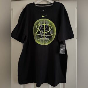 Nike Black T-Shirt with Yellow Sphere Design